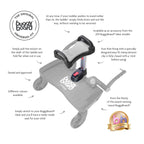 Lascal BuggyBoard® Saddle - Grey with Black Fittings