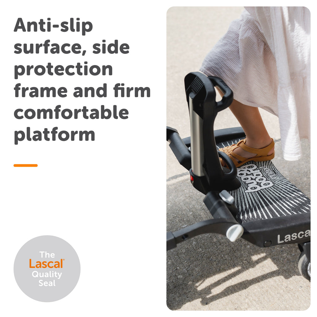 Lascal BuggyBoard® Maxi Plus - Black with Grey Saddle