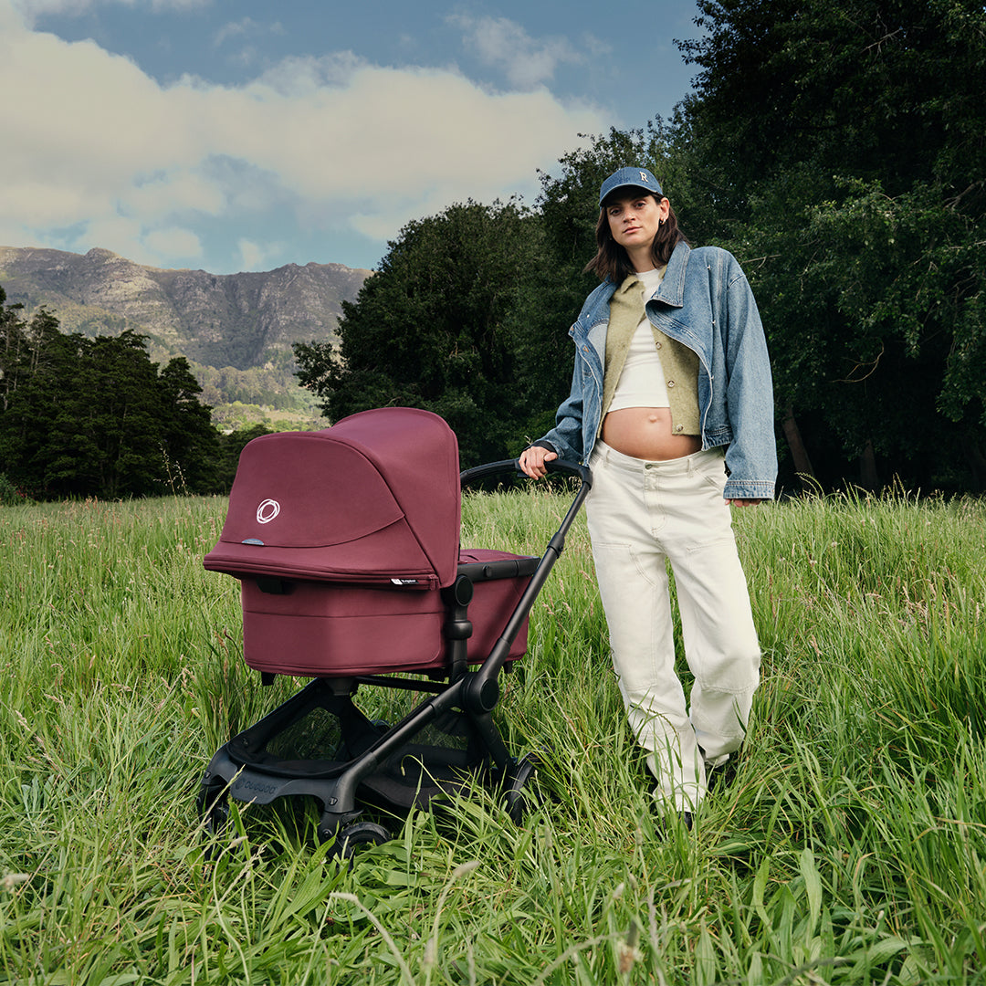 Bugaboo Fox 5 Renew Complete Pushchair Bundle - Black/Dark Cherry