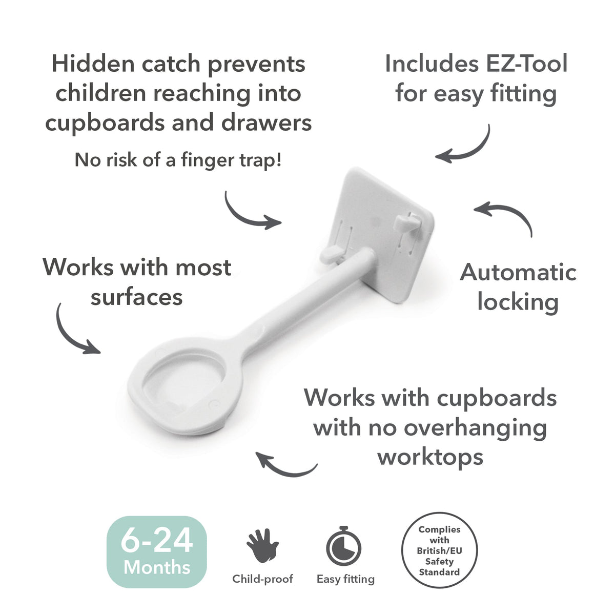 Fred Safety Lower Drawer Catch (x2)