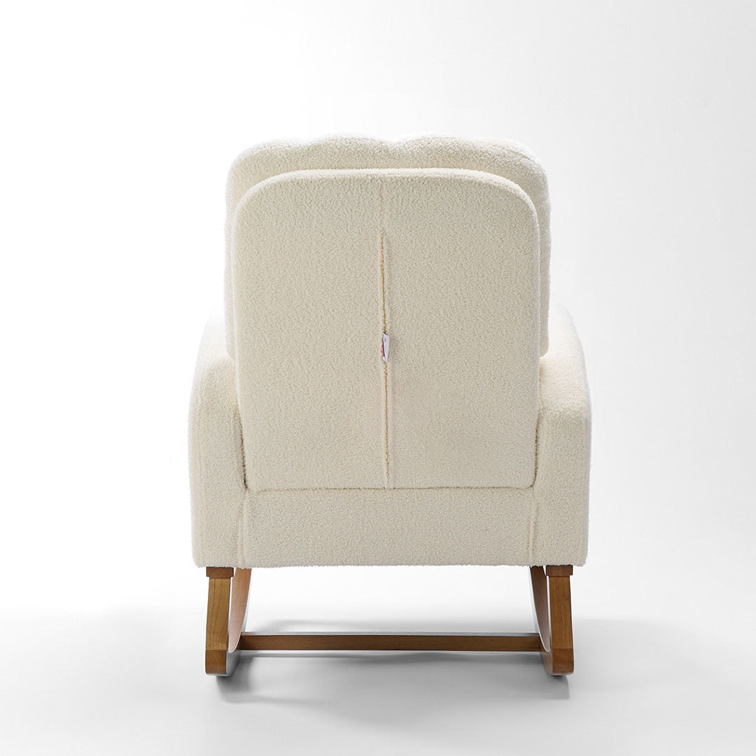 Tutti Bambini Luca Rocking Chair & Storage Footstool - Fresh Cream
