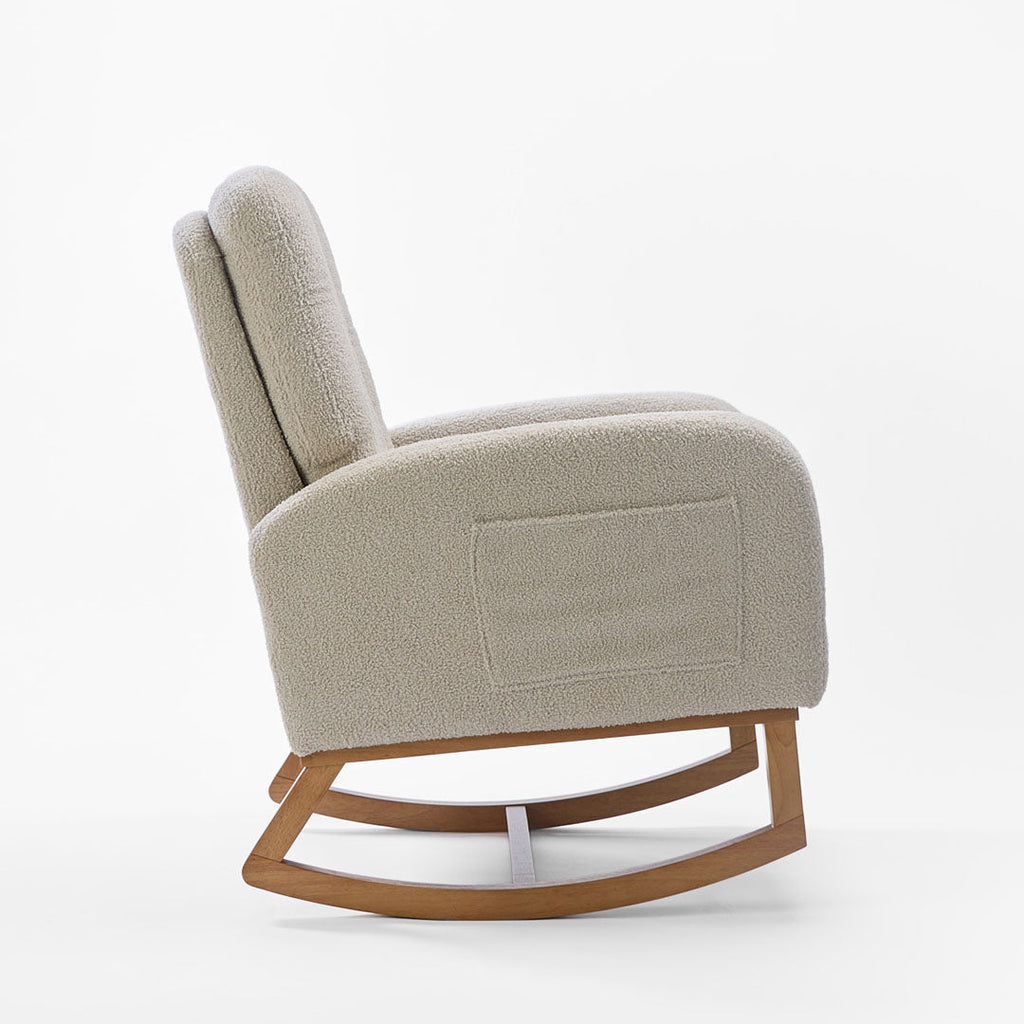 Tutti Bambini Luca Rocking Chair & Storage Footstool - Mushroom