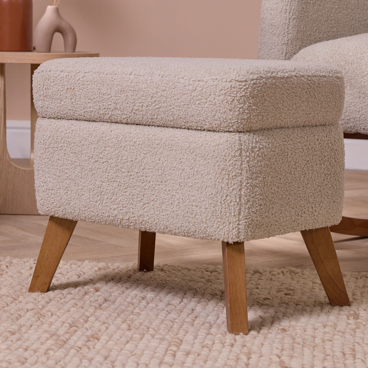 Tutti Bambini Luca Rocking Chair & Storage Footstool - Mushroom