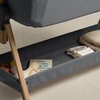 Silver Cross Lunar Bedside Crib - Whisper Grey