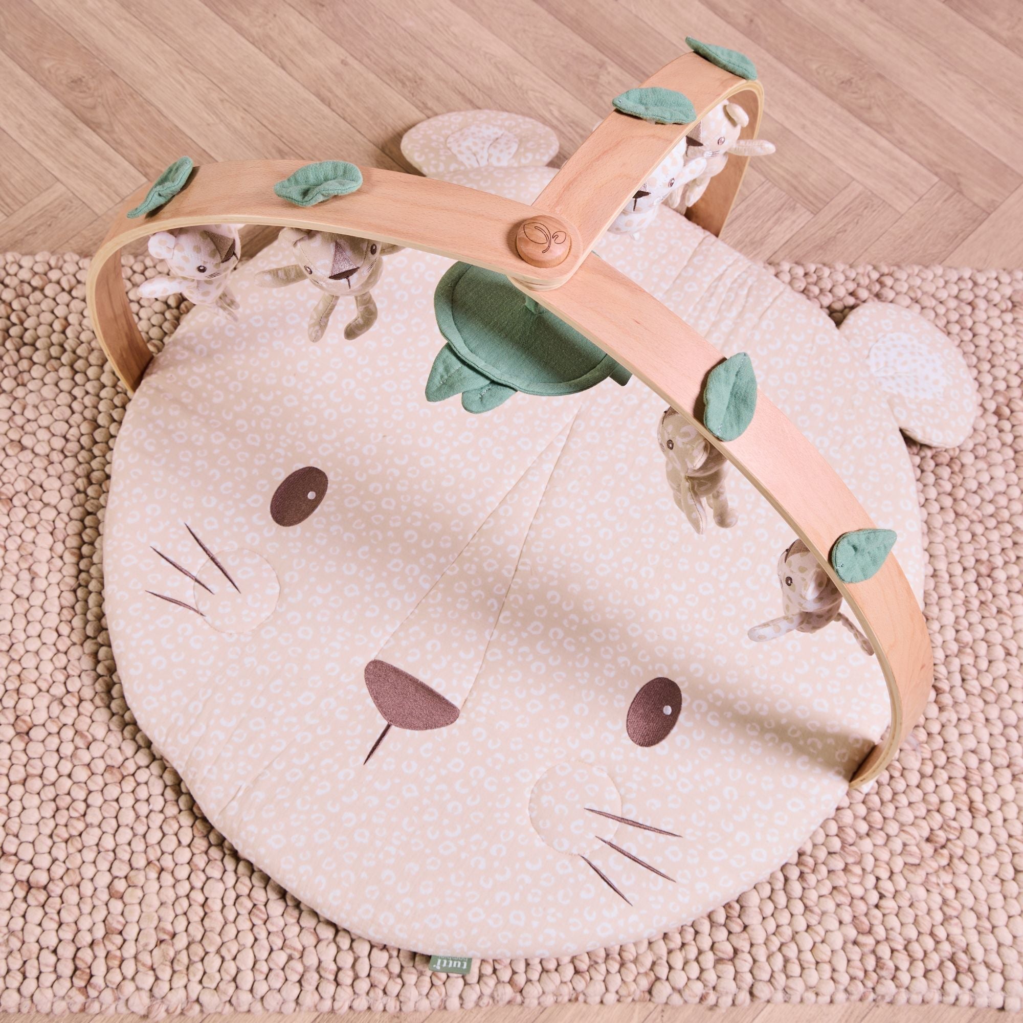 Tutti Bambini Luxury Wood & Muslin Playgym - Love Cats
