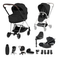 Cybex Mios Fold Cot Ultimate Travel System Bundle - Style Sepia Black & Chrome Brown Frame