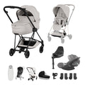 Cybex Mios Fold Cot Ultimate Travel System Bundle - Style City Grey & Matt Black Frame