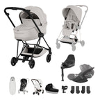 Cybex Mios Fold Cot Ultimate Travel System Bundle - Style City Grey & Matt Black Frame