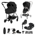 Cybex Mios Fold Cot Ultimate Travel System Bundle - Style Sepia Black & Matt Black Frame