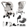 Cybex Mios Fold Cot Ultimate Travel System Bundle - Style City Grey & Rose Gold Frame