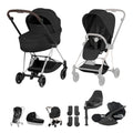 Cybex Mios Fold Cot Travel System Bundle - Style Sepia Black & Chrome Brown Frame