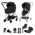 Cybex Mios Fold Cot Travel System Bundle - Style Sepia Black & Matt Black Frame