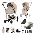 Cybex Mios Fold Cot Ultimate Travel System Bundle - Style Cozy Beige & Chrome Brown Frame