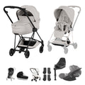 Cybex Mios Fold Cot Travel System Bundle - Style City Grey & Matt Black Frame