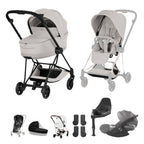 Cybex Mios Fold Cot Travel System Bundle - Style City Grey & Matt Black Frame