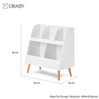 Obaby Maya Bookcase/Toy Storage - White With Natural