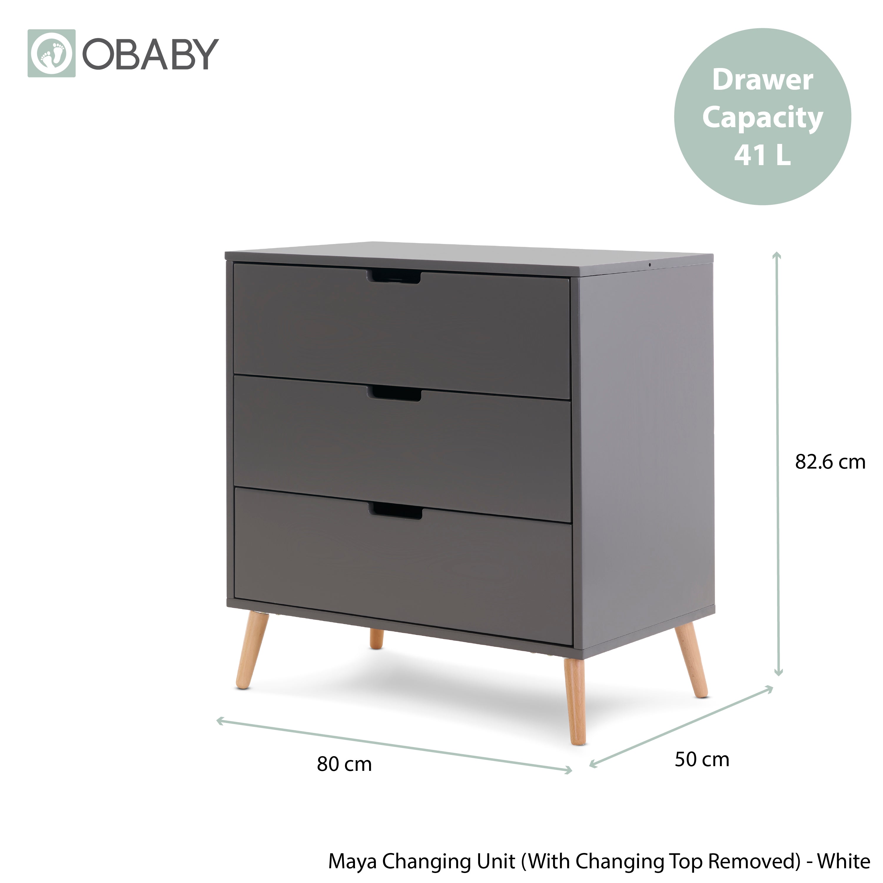 Obaby Maya 2 Piece Room Set - Slate