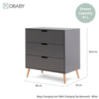 Obaby Maya Mini 3 Piece Room Set - Slate