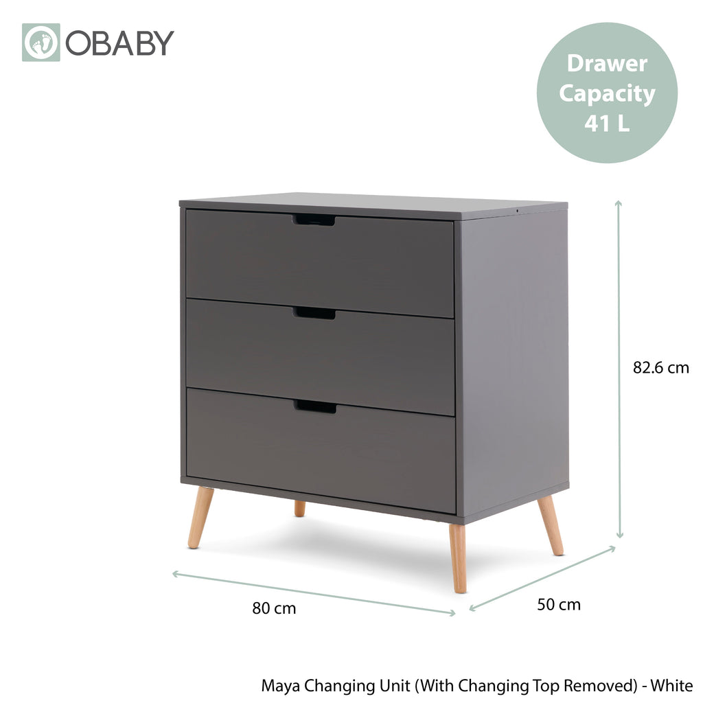 Obaby Maya 3 Piece Room Set - Slate