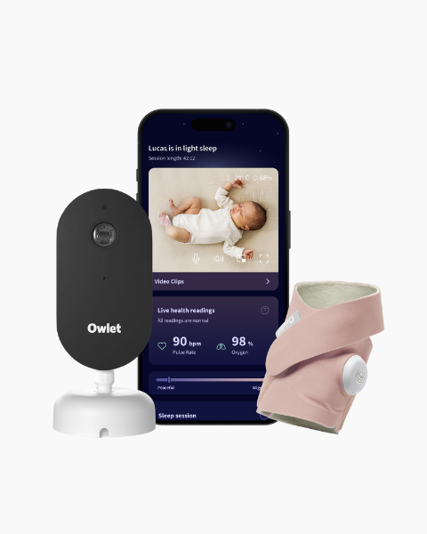 NEW Owlet Dream Duo™- Dusty Rose (Sock + Sight)