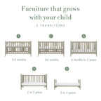 Tutti Bambini Misha Cot Bed - Golden Oak & Sage