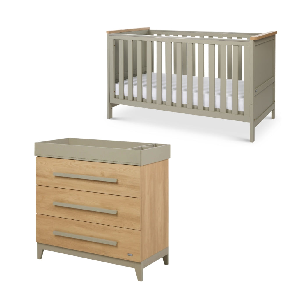 Tutti Bambini Misha & Hallee 2 Piece Room Set - Sage & Golden Oak