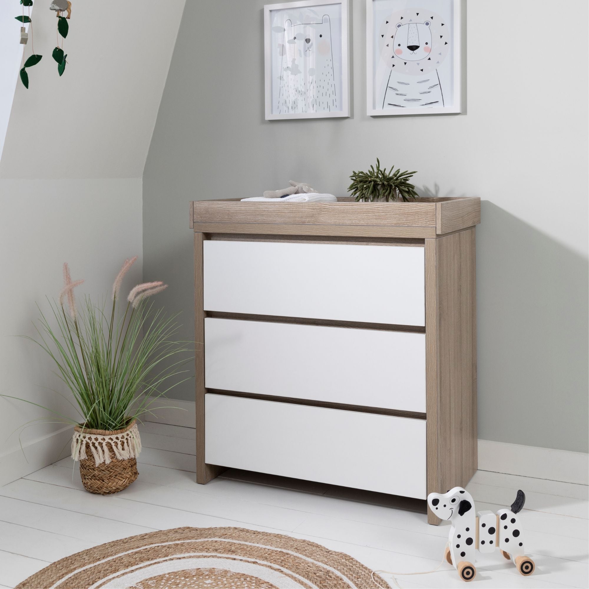 Tutti Bambini Modena Changing Unit - White & Oak