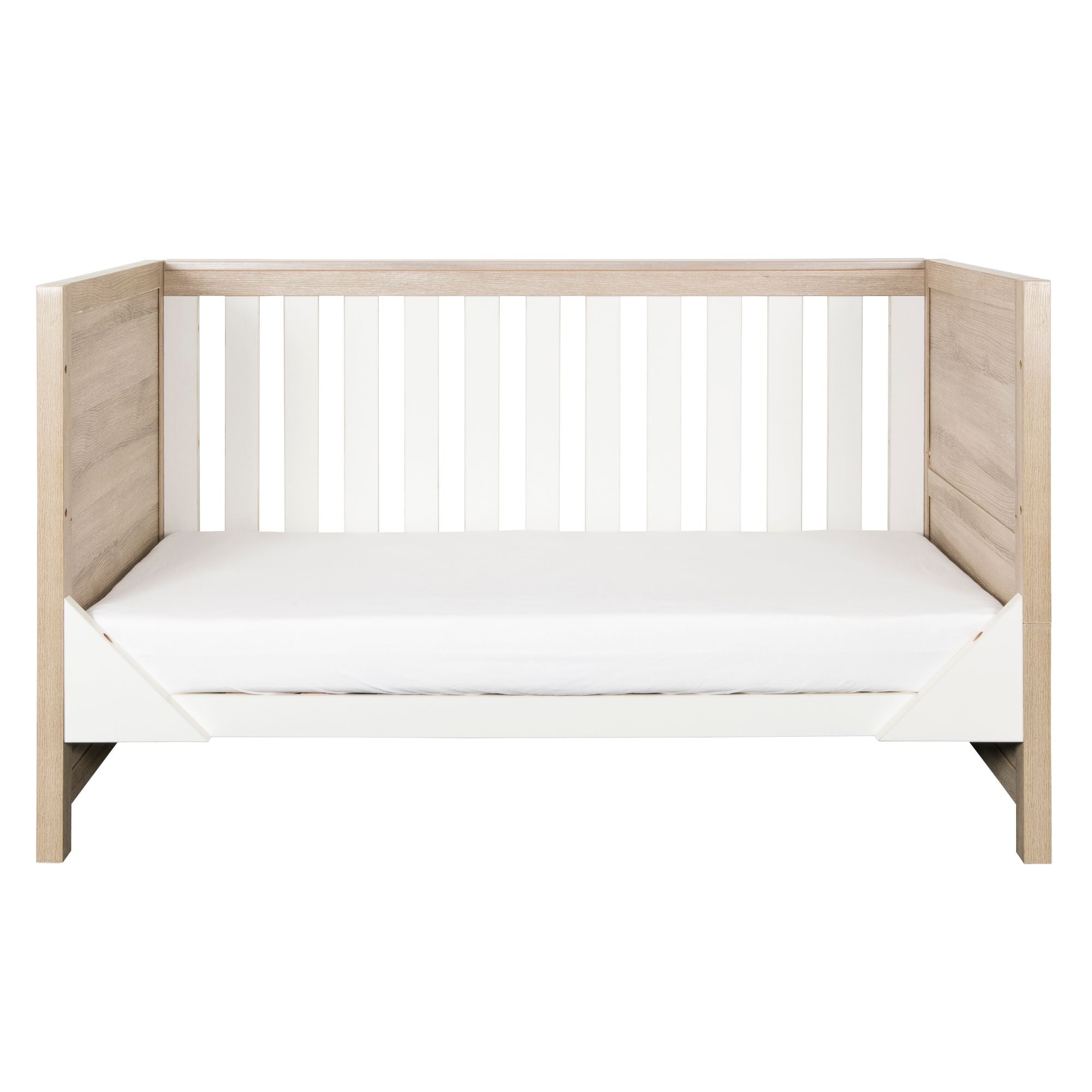 Tutti Bambini Modena 3 in 1 Cot Bed - White & Oak