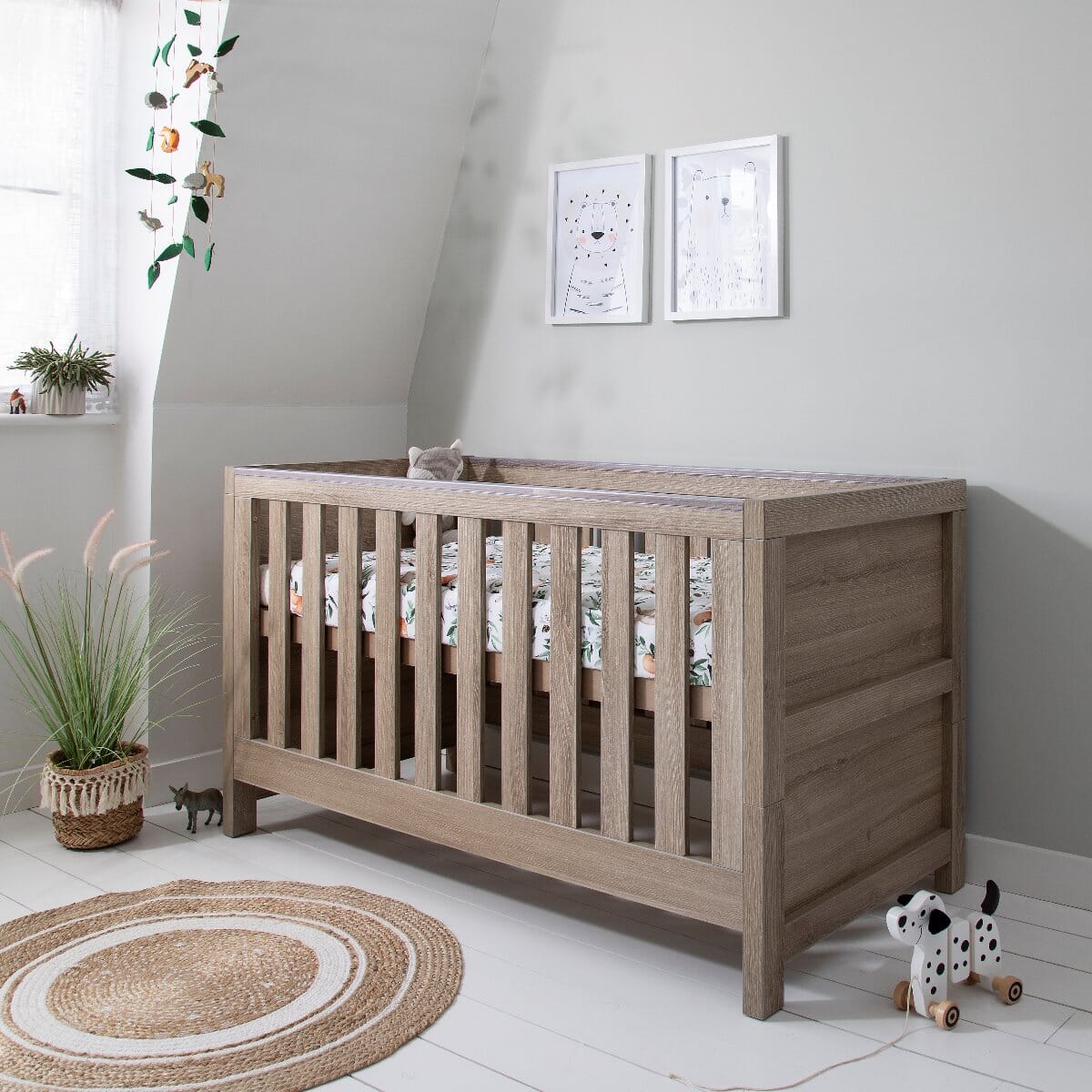 Tutti Bambini Modena 3 in 1 Cot Bed - Oak