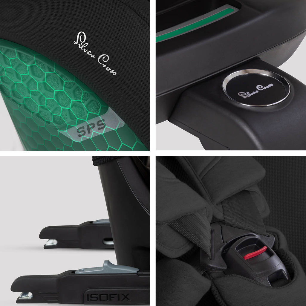 Silver Cross Motion 3 All Size 360 Car Seat - Iconic Black