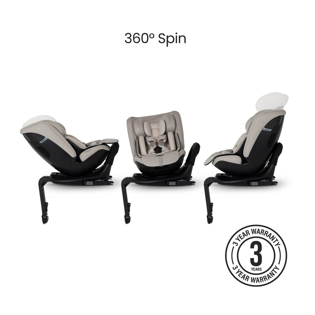 Silver Cross Motion 3 All Size 360 Car Seat - Natural Taupe