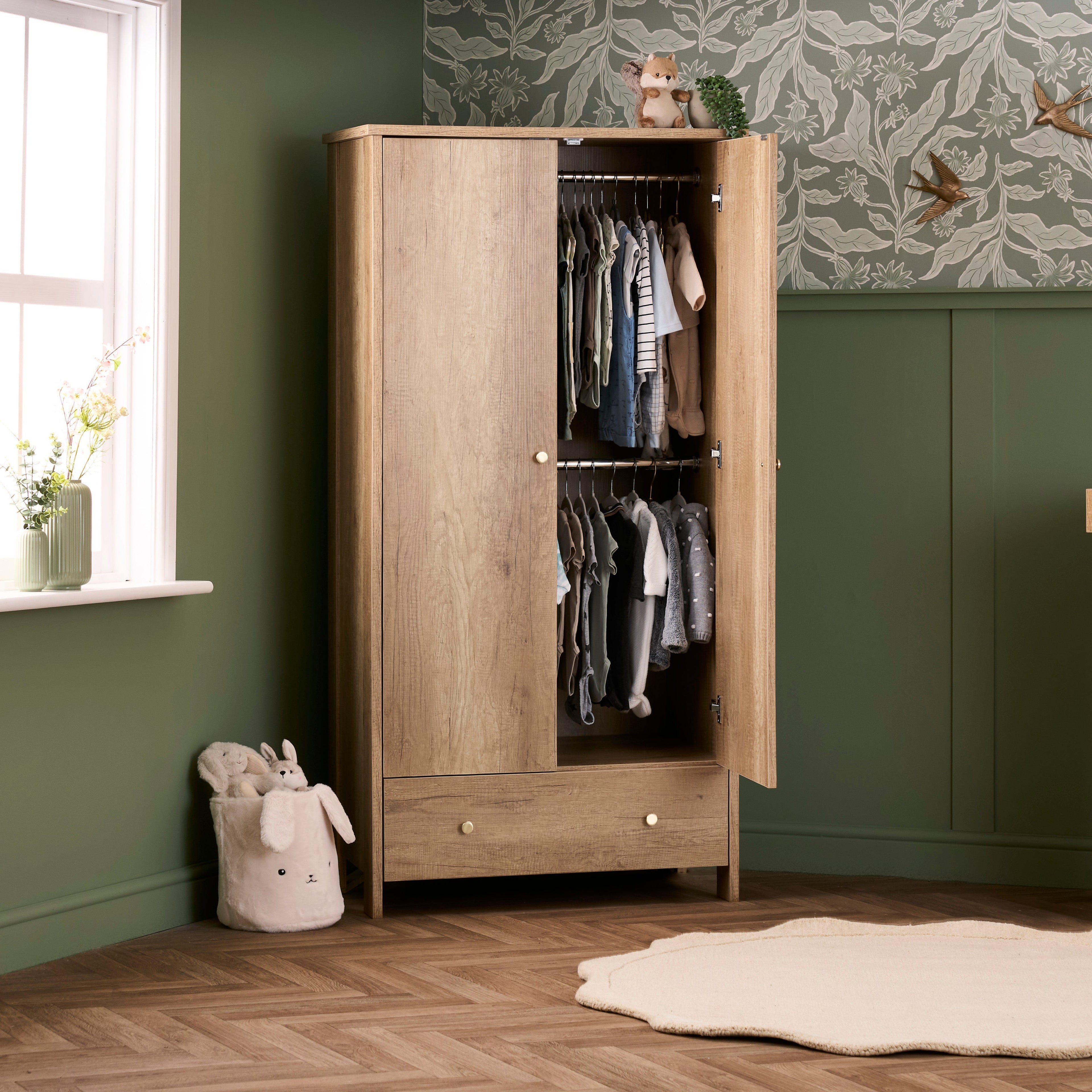 Obaby Nika 3 Piece Room Set - Oak