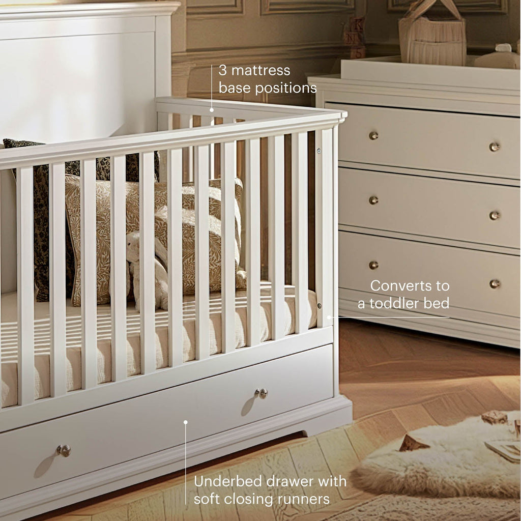 CuddleCo Beaumont Grand 2 Piece Nursery Furniture Set - White