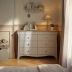 CuddleCo Clara Wide 6 Drawer Dresser & Changer - Cashmere & Ash