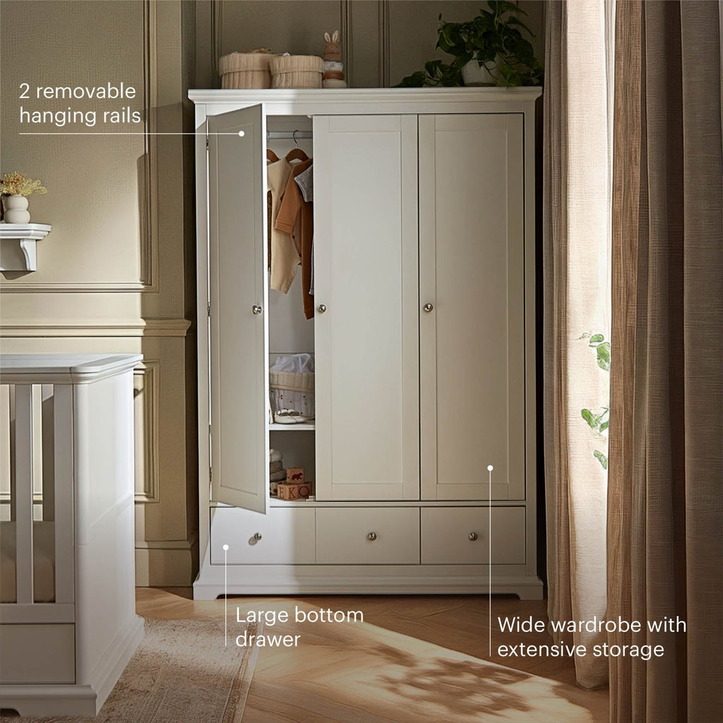 CuddleCo Beaumont 3 Piece Nursery Furniture Set - White
