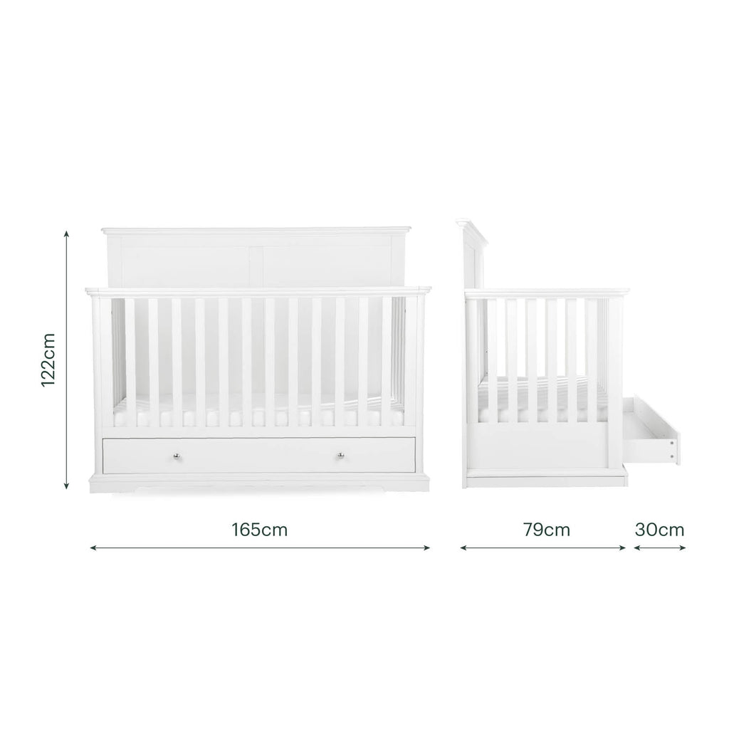 CuddleCo Grand Beaumont Cot Bed - White