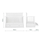 CuddleCo Grand Beaumont Cot Bed - White