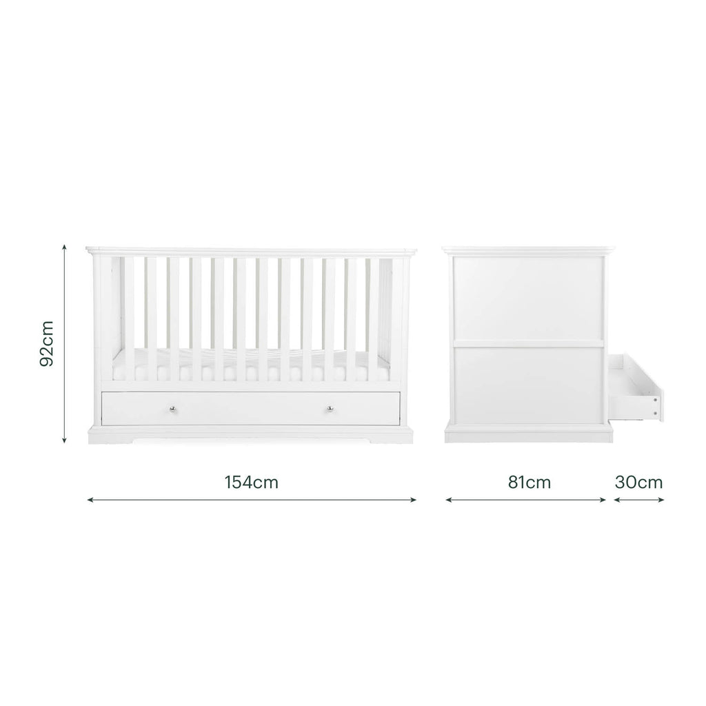 CuddleCo Beaumont 3 Piece Nursery Furniture Set - White