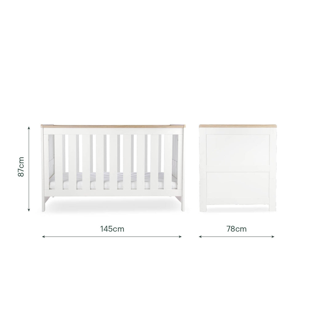 CuddleCo Burford 3 Piece Nursery Furniture Set - White & Oak