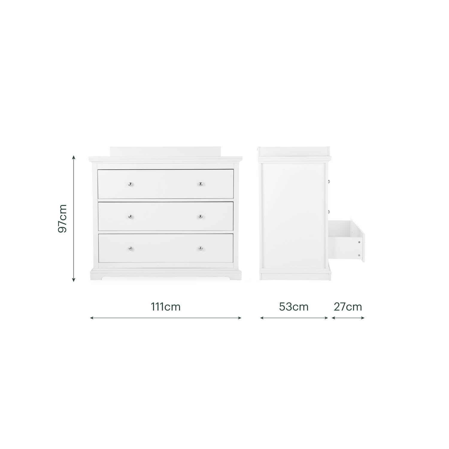 CuddleCo Beaumont 2 Piece Nursery Furniture Set - White