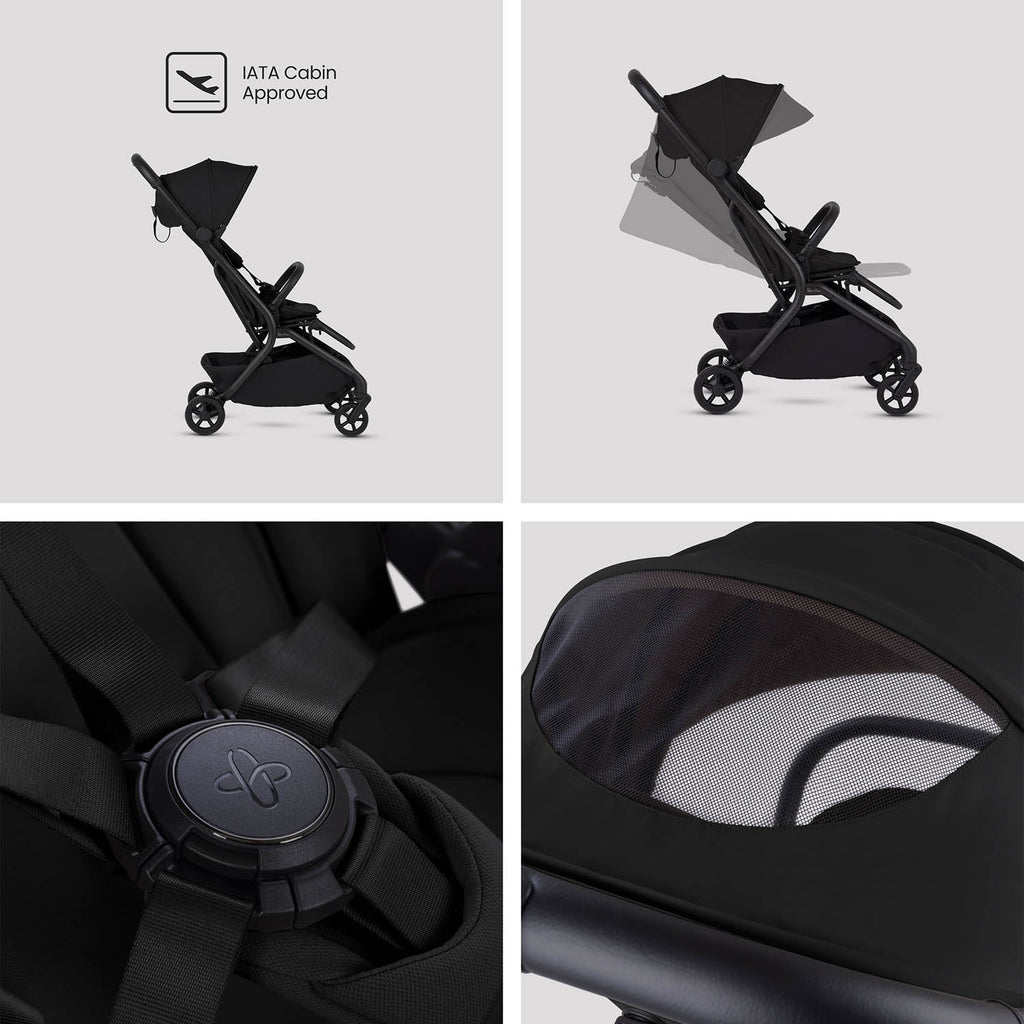 Silver Cross Nia Glide Plus Travel System & Accessories - Onyx