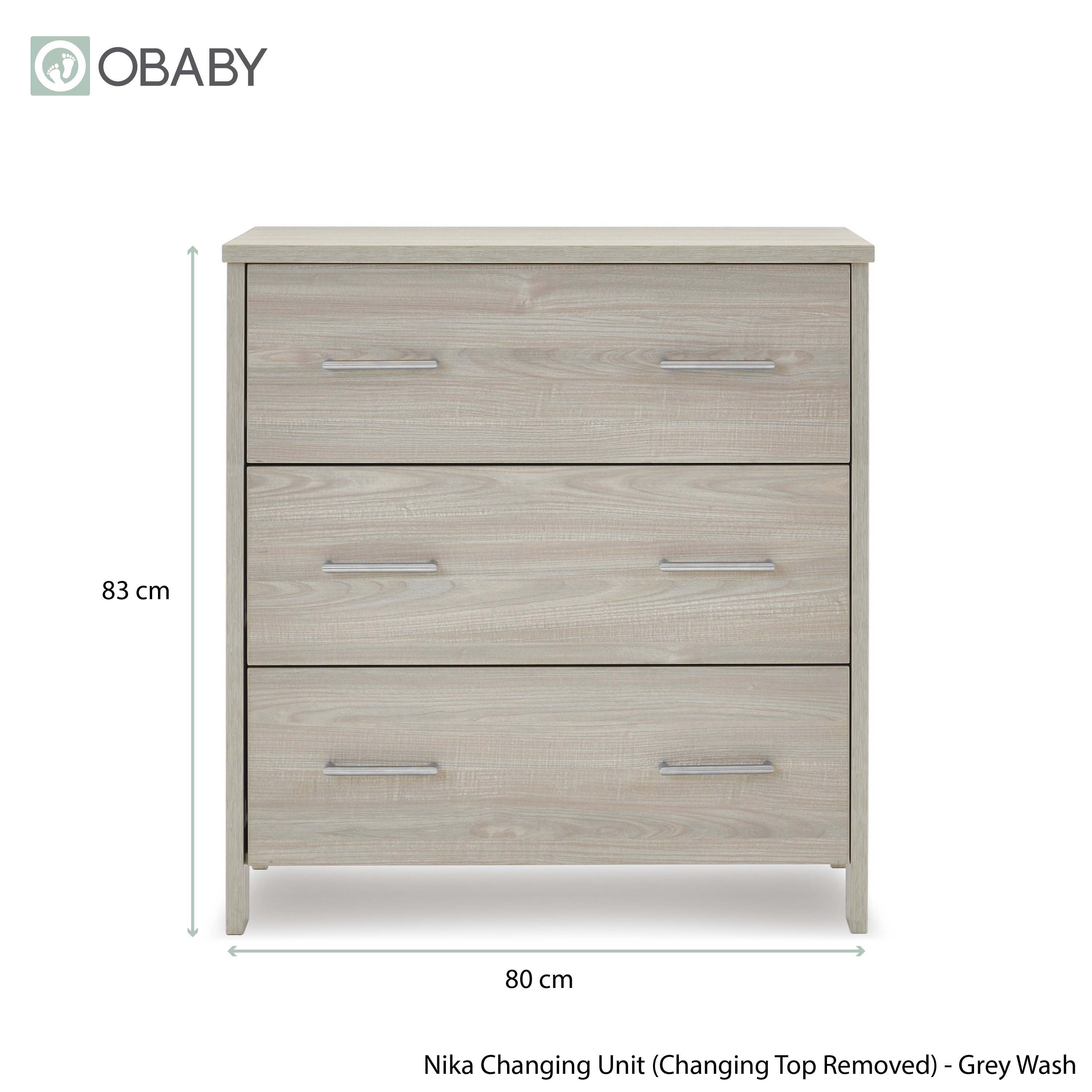 Obaby Nika 2 Piece Room Set - Grey Wash