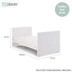 Obaby Nika 2 Piece Room Set - White Wash