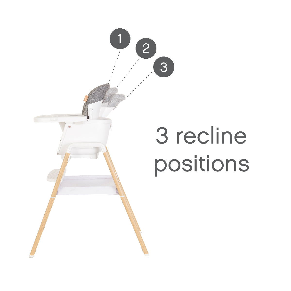 Tutti Bambini Nova Evolutionary Highchair - Scandinavian Walnut & Ecru