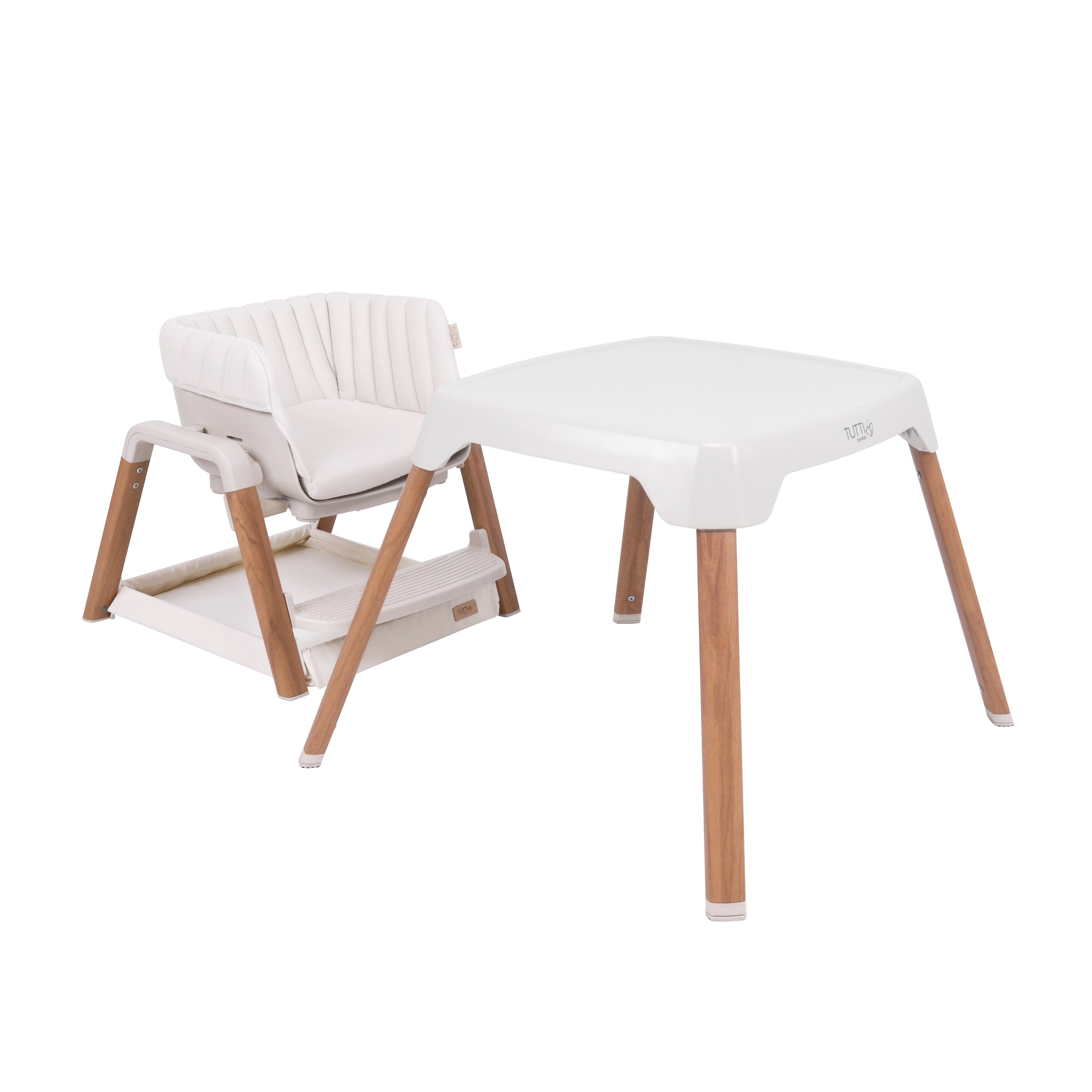 Tutti Bambini Nova Birth to 12 Years Complete Highchair Package - Scandinavian Walnut & Ecru