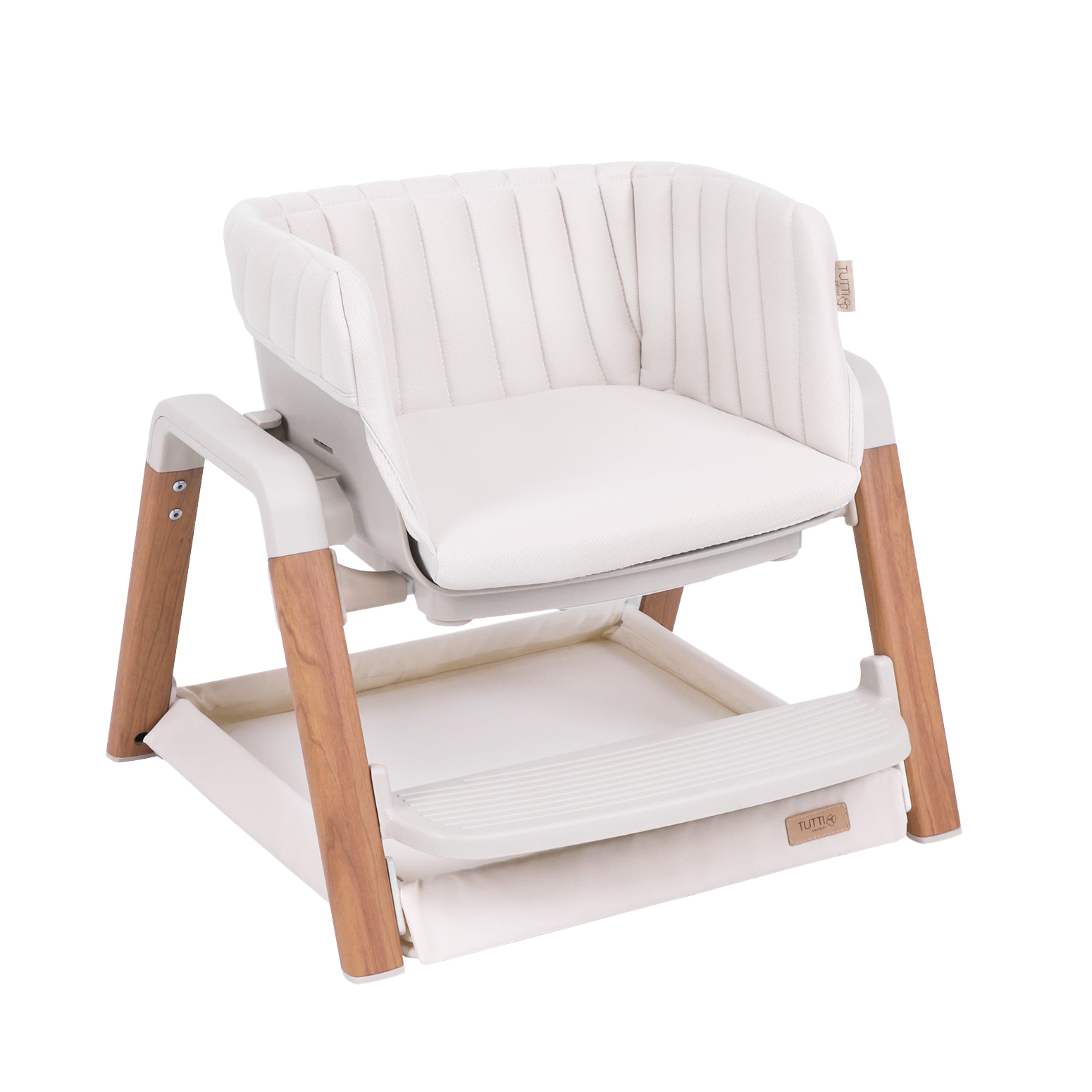 Tutti Bambini Nova Evolutionary Highchair - Scandinavian Walnut & Ecru