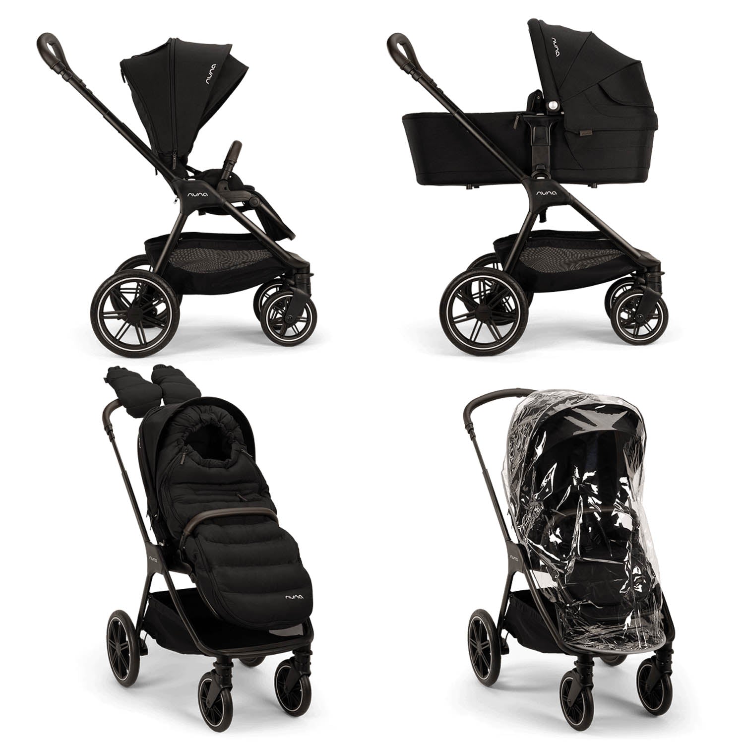 Nuna TRIV LX All Season Stroller + Carrycot Set - Caviar