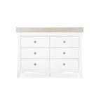CuddleCo Clara Wide 6 Drawer Dresser & Changer - White & Ash