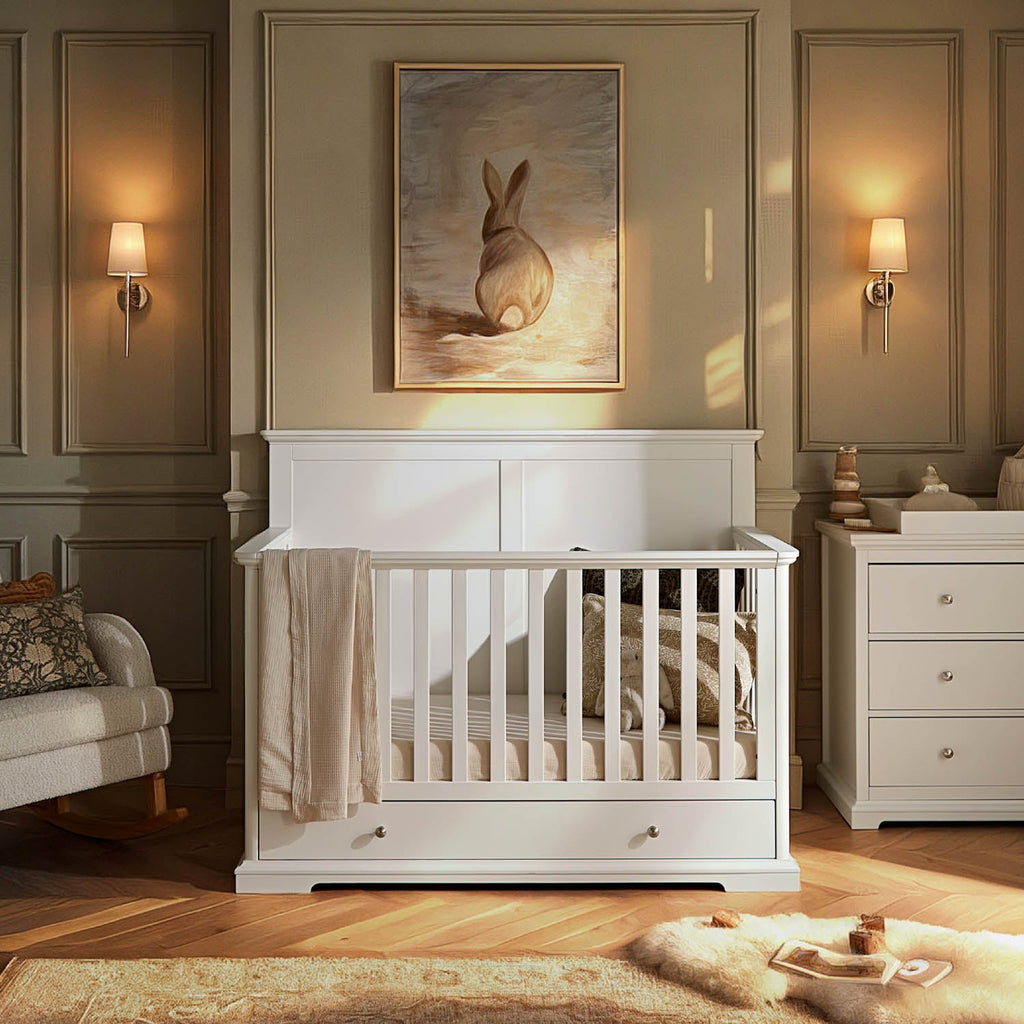 CuddleCo Grand Beaumont Cot Bed - White