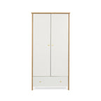 Obaby Nika Wardrobe - Oak & White
